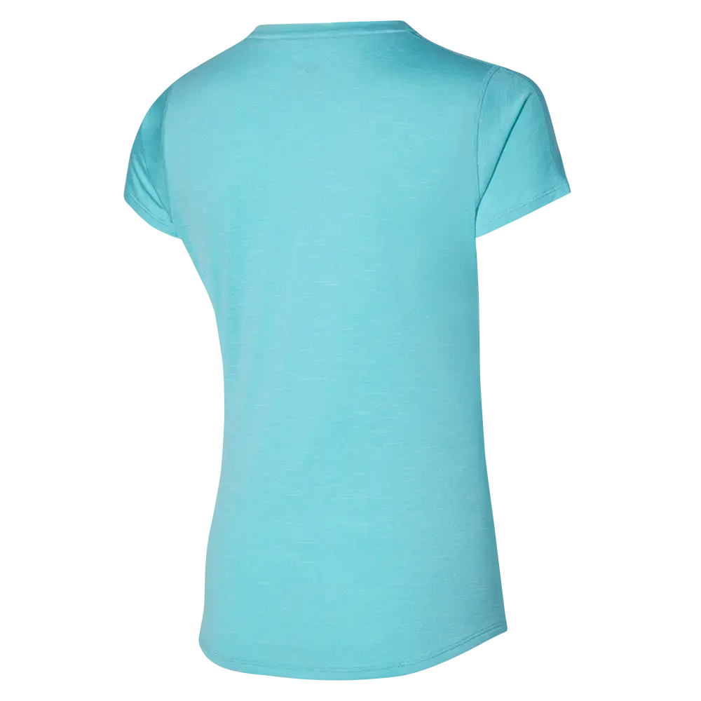 Mizuno Impulse Core RB Hardloopshirt Korte Mouwen Blauw Dames