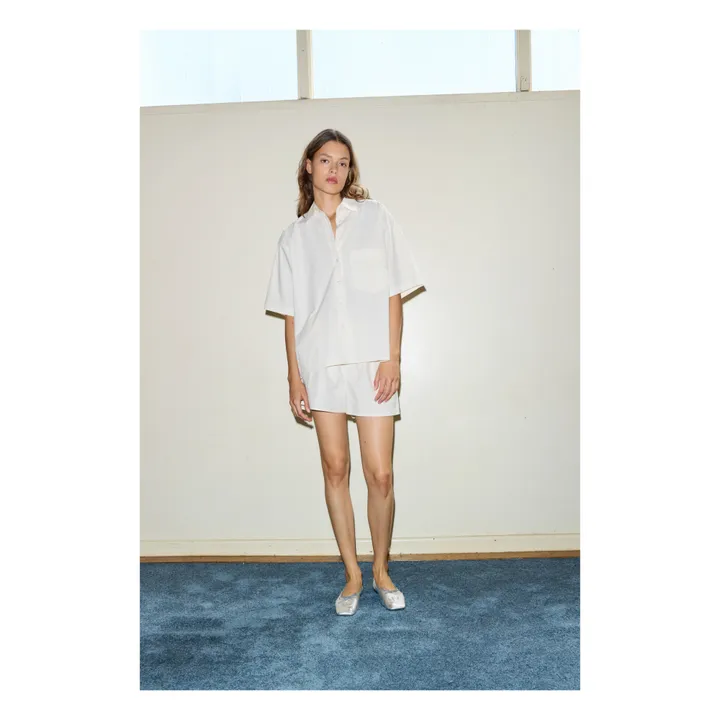 Deiji Studios Chemise Popeline de Coton Bio | Ecru