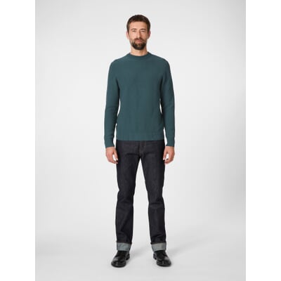 Herren-Strickpullover, Petrolgrün