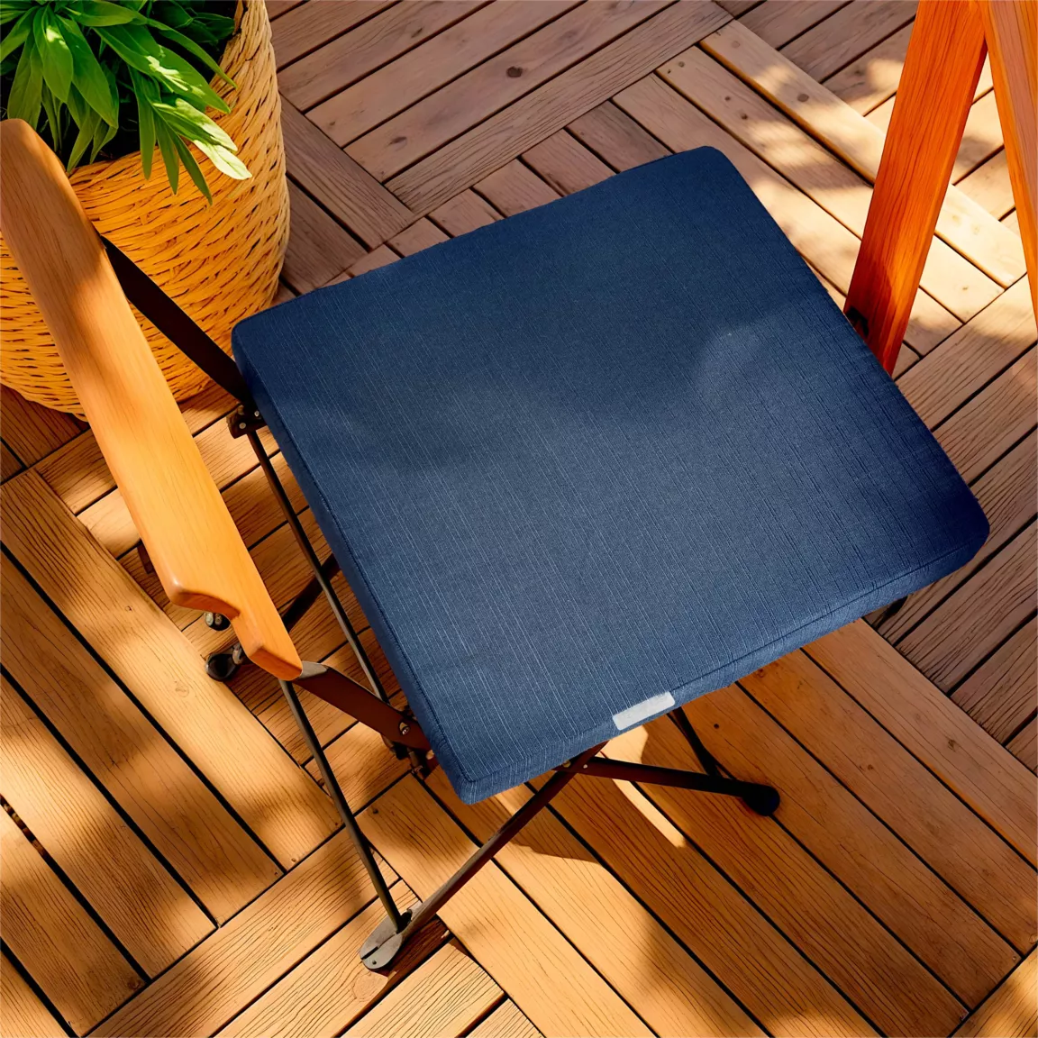 Coussin de chaise extérieur carré (40 x 40 cm) Sunset Bleu nuit
