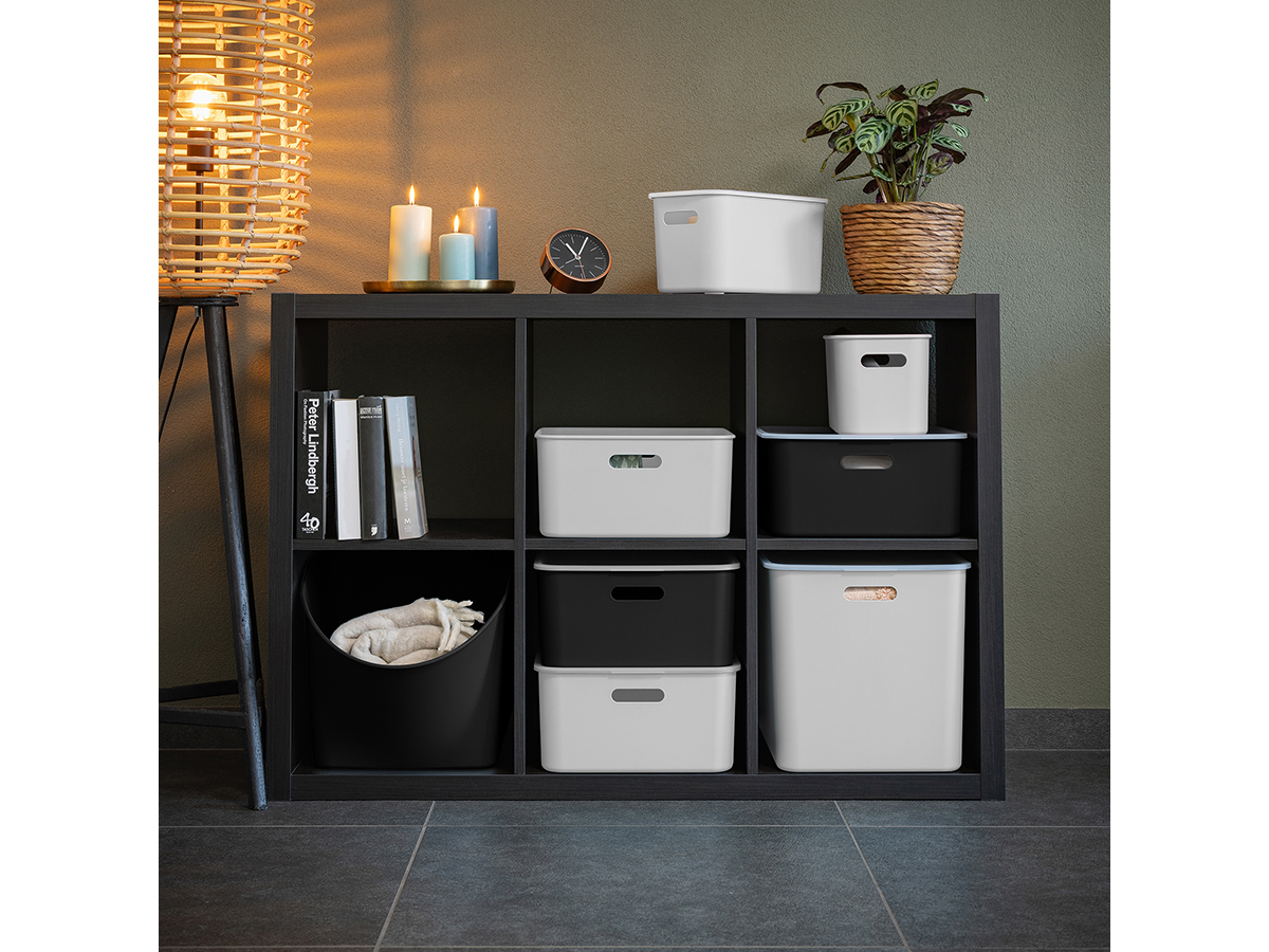 Sunware Sigma home 6 liter Black cube box - Set van 6