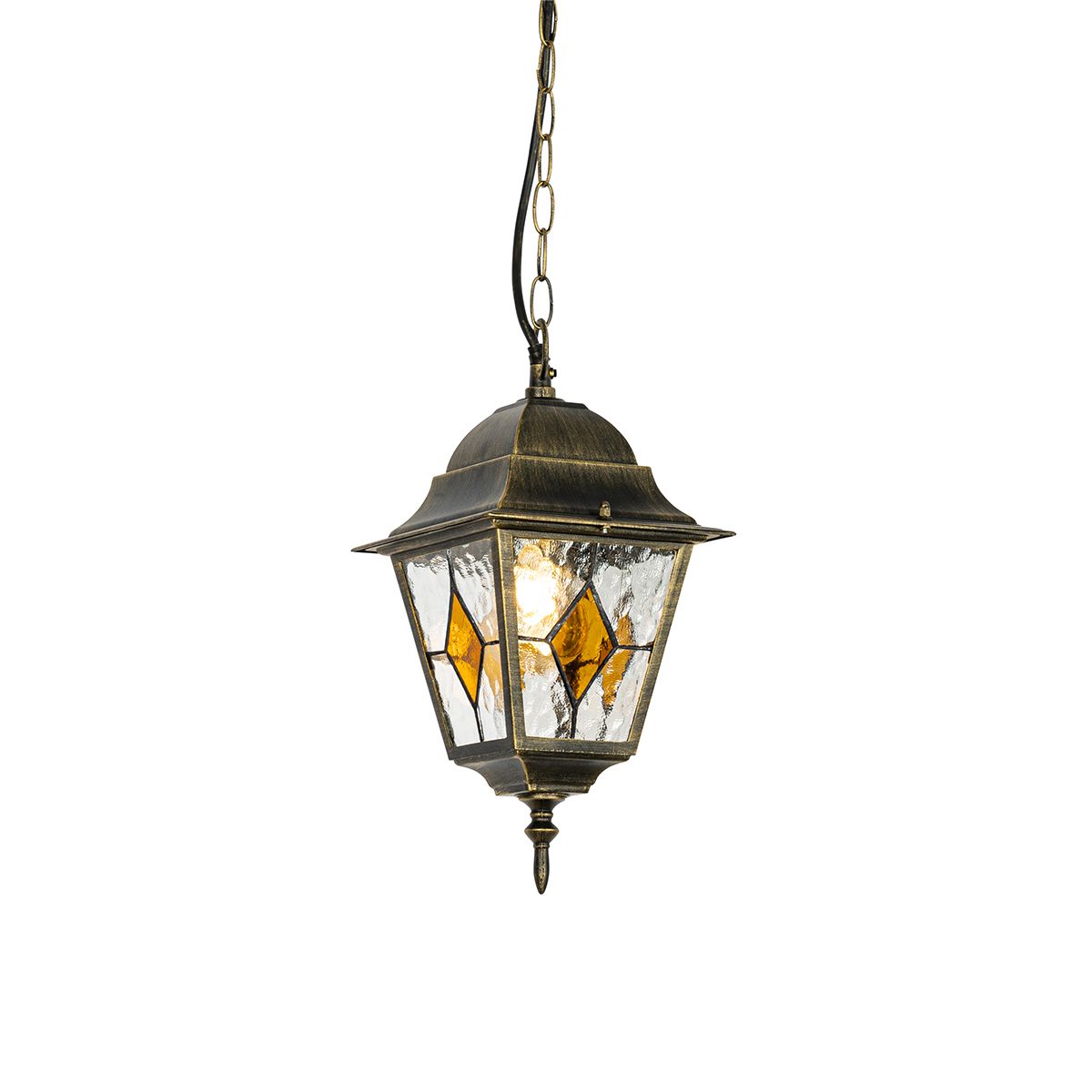 Vintage buiten hanglamp antiek goud - Antigua