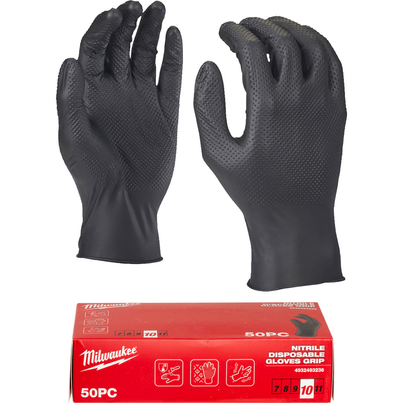 Milwaukee nitril disposable handschoenen 50 stuks 10/XL