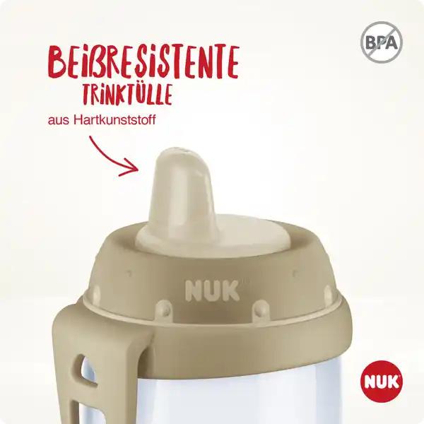 Kiddy Cup mit beißresistenter Trinktülle, gelb, ab 12 Monaten
