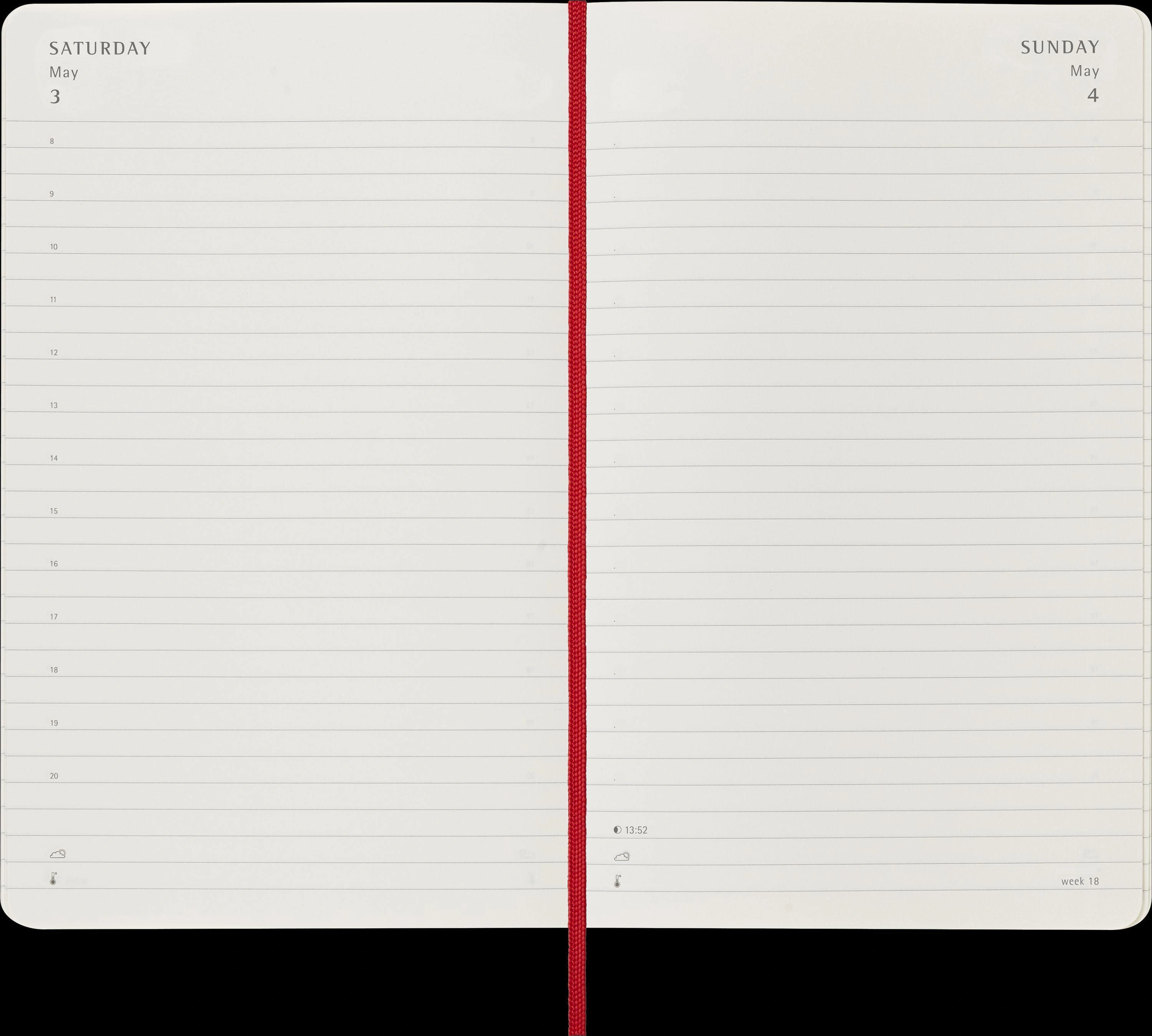 Moleskine 12 Monate Tageskalender 2025, Large/A5
