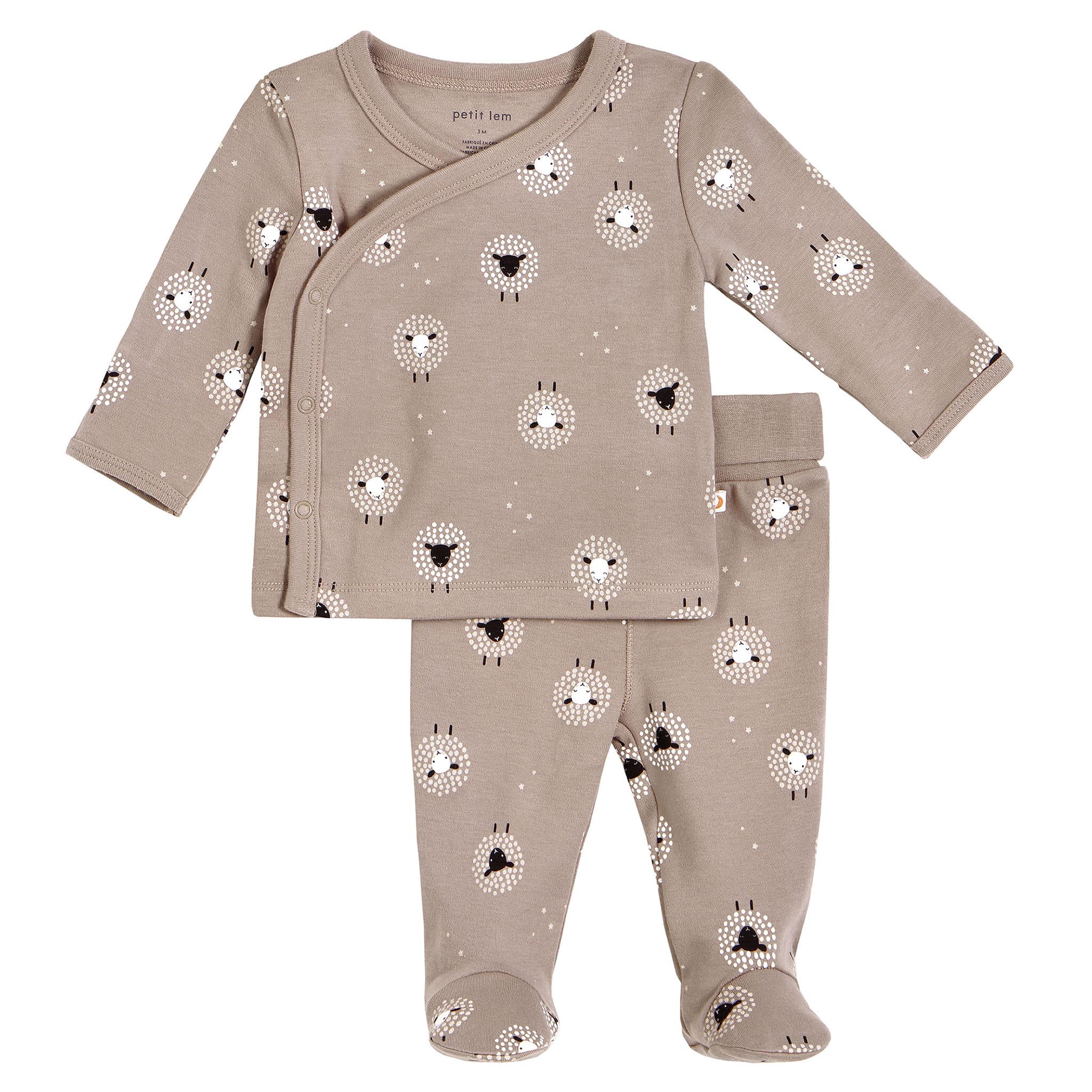 Petit Lem Ensemble Pantalon Moutons 0-9mois
