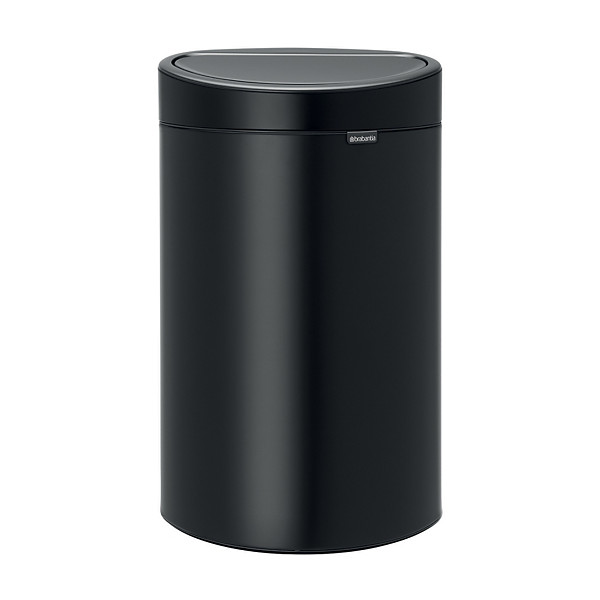 Poubelle Touch Bin Brabantia 40 L, noir mat