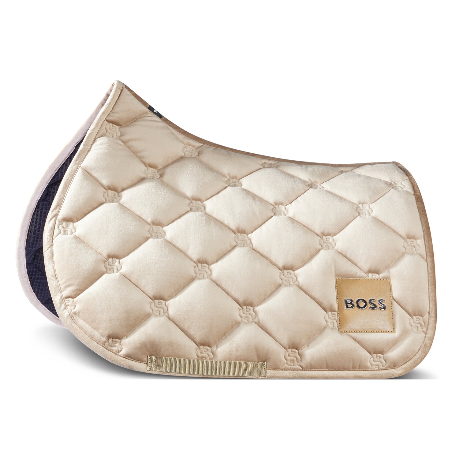 BOSS EQUESTERIAN Schabracke Samt, BOSS EQUESTRIAN  - camel - Warmblut/Dressur
