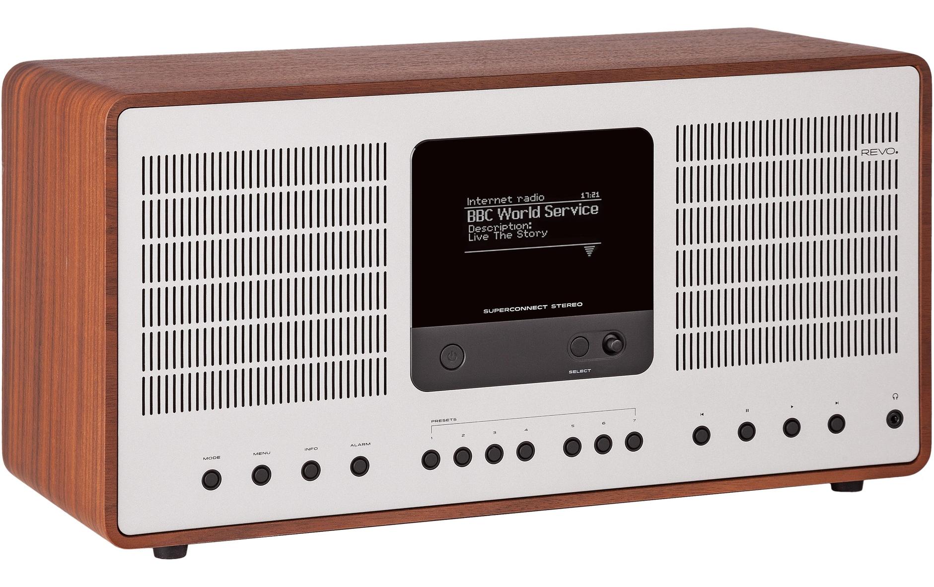 DAB+ Radio Superconnect Stereo Weiss<br>Hybrid-Multifunktionsradio mit OLED-Display, WLAN und Bluetooth