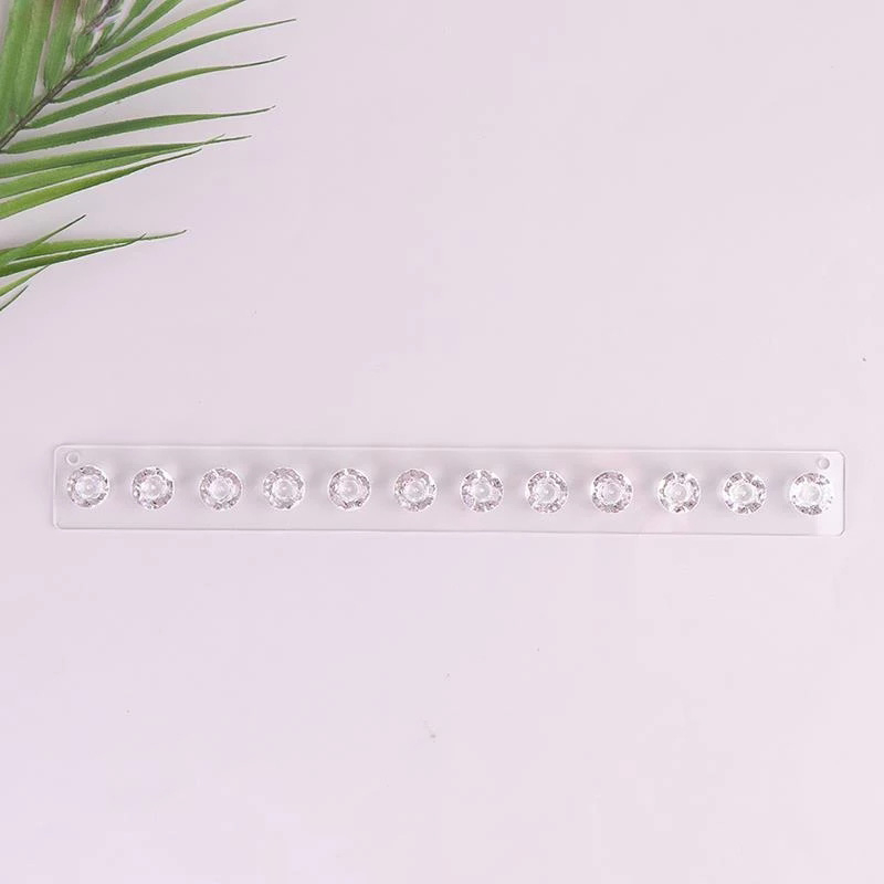 (34x3.5cm) Schmuckhalter Wand Hänge Organizer für Ringe / Ohrringe / Halsketten - Transparent