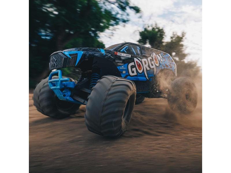 Arrma Monster Truck Gorgon MEGA 550 RWD Blau, ARTR, 1:10 2WD Monstertruck mit Heckantrieb