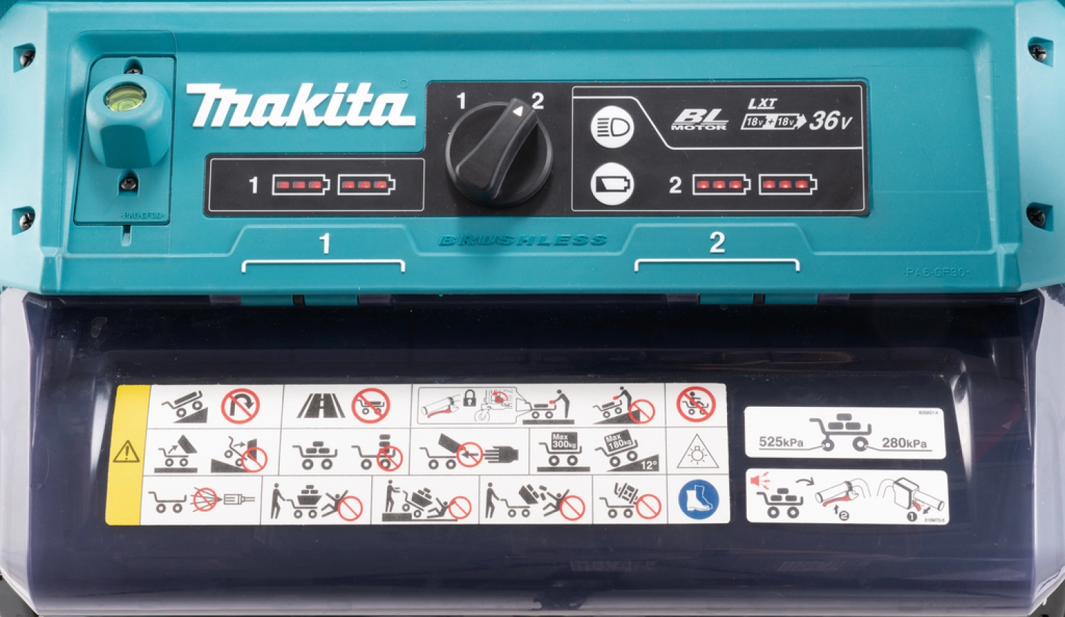 Makita DCU604Z LXT 2x18 V Accu Kruiwagen met rek - 300kg