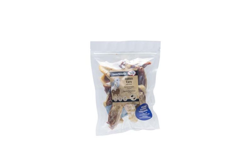 Beeztees Konijnenoren - Hondensnack - 250 Gram - eend