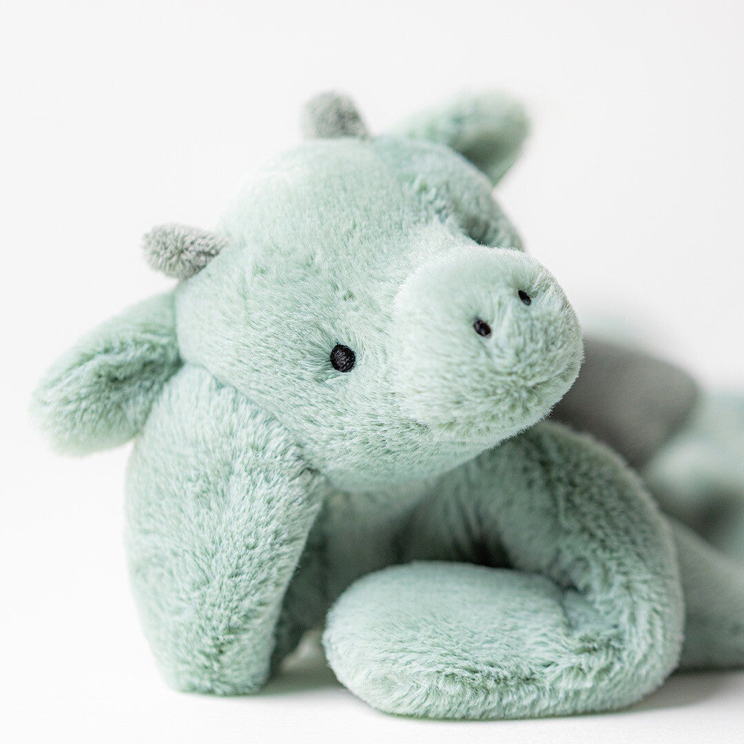 Jellycat knuffeldoek draak bashful black&cream