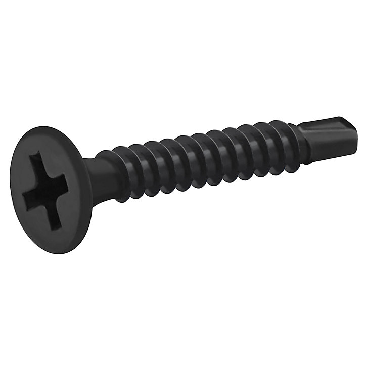 Vis autoperceuses pour plaque de plâtre, noir mat, 3,5x25 mm - 1000 pièces