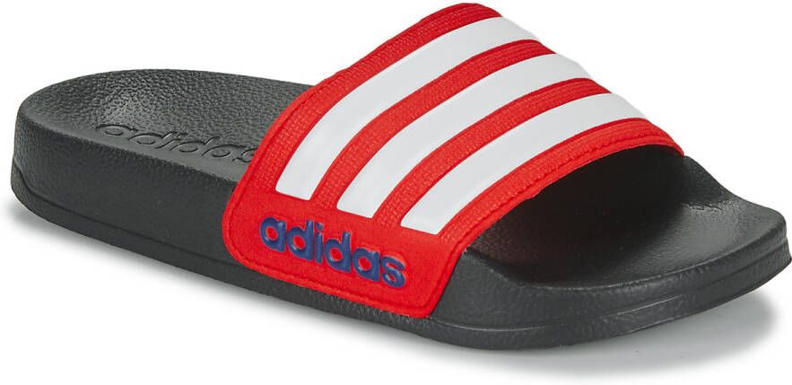Adidas Perfor ce Adilette Shower badslippers zwart wit rood Rubber 33