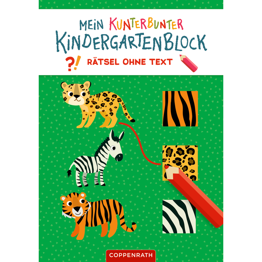 Coppenrath Mein kunterbunter Kindergartenblock: Rätsel ohne Text (Lieblingstiere)