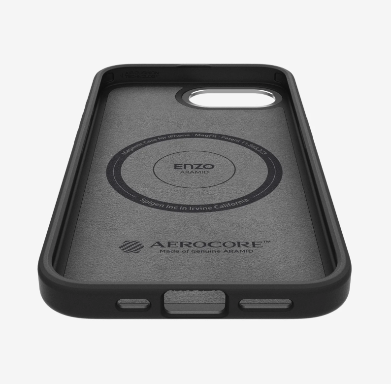 iPhone 16e Enzo Aramid MagSafe Schutzhülle (ACS09153) - Schwarz