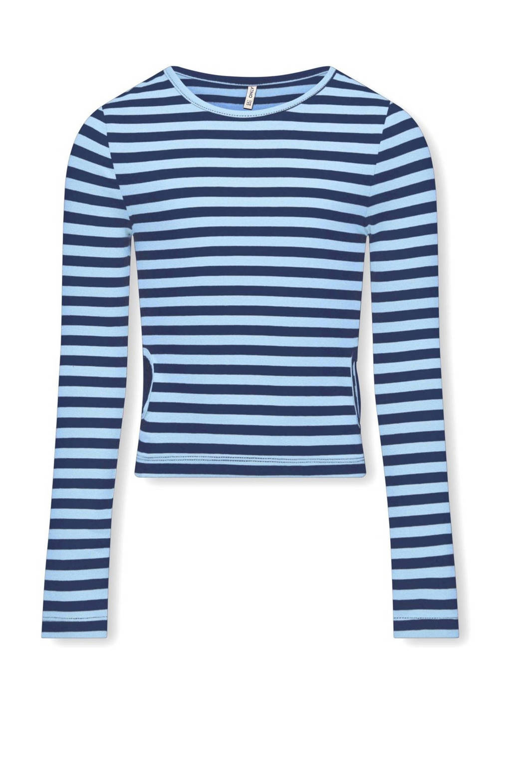 ONLY gestreepte longsleeve KOGHEID donkerblauw/lichtblauw