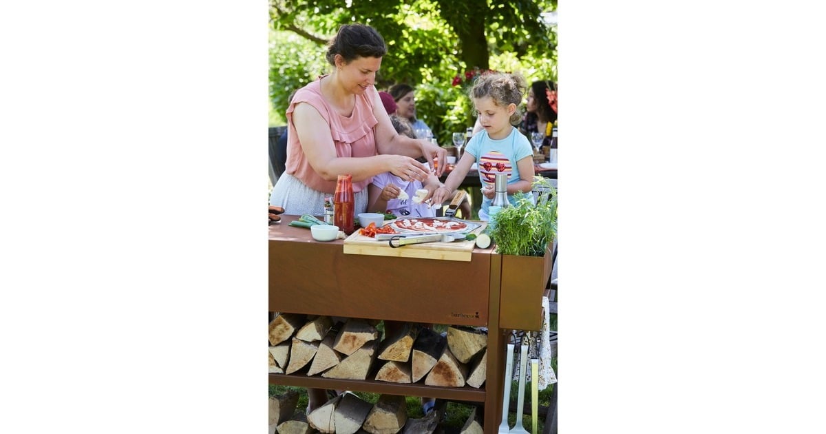 BarbecookNestor Buddy uit cortenstaal tafel