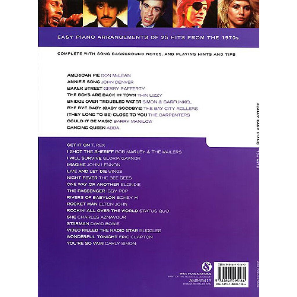 Wise Publications Really Easy Piano: 70's Hits