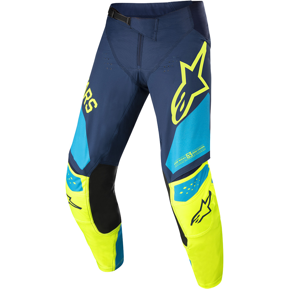 Alpinestars - Pantalon Techstar Factory Bleu foncé / Jaune fluo / Bleu