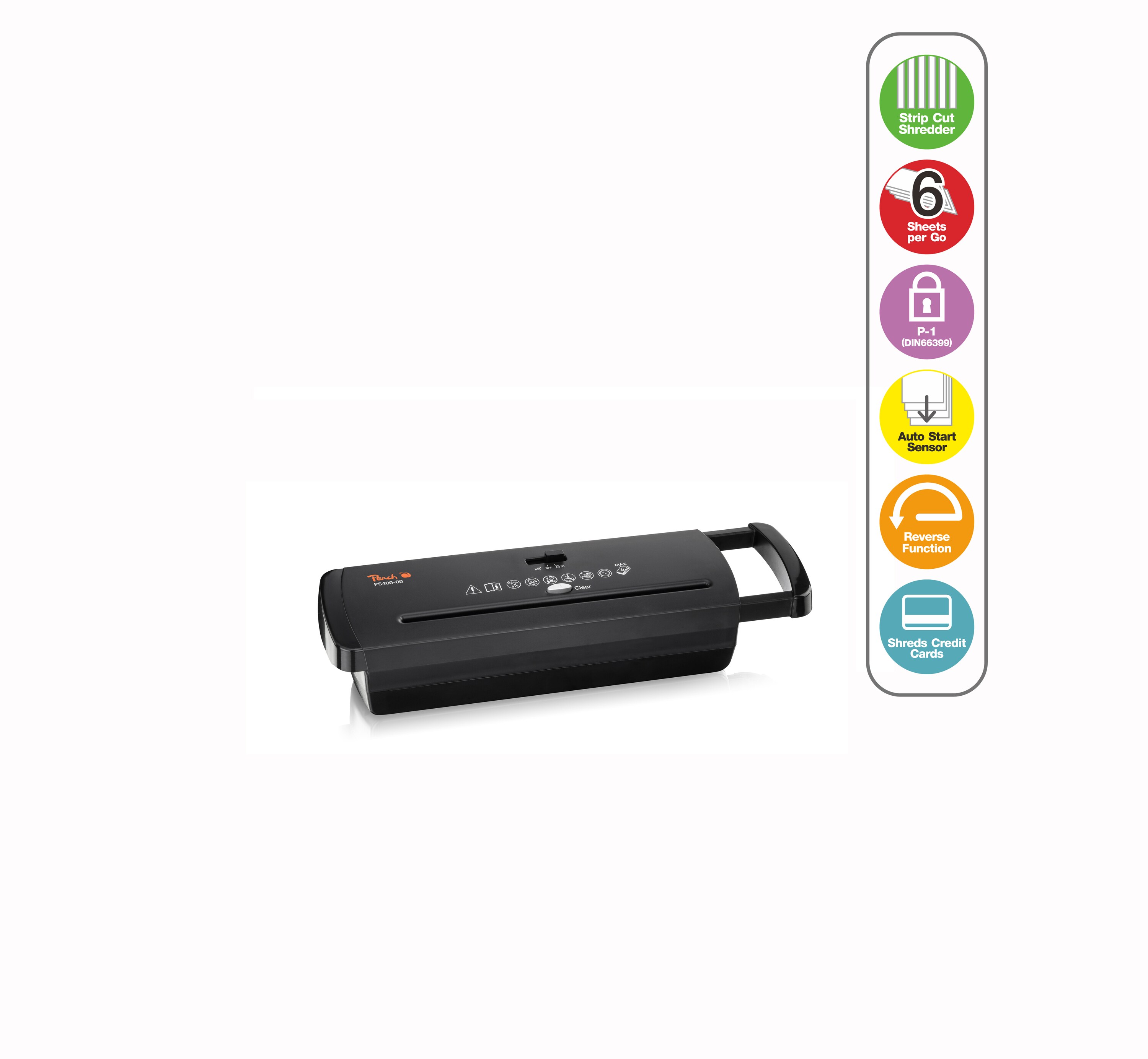 Peach P-2 - 6 Blatt -Aktenvernichter - PS400-00