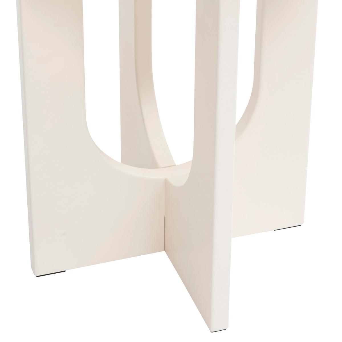 TABLE CAFE BLOOM IVOIRE D.40CM
