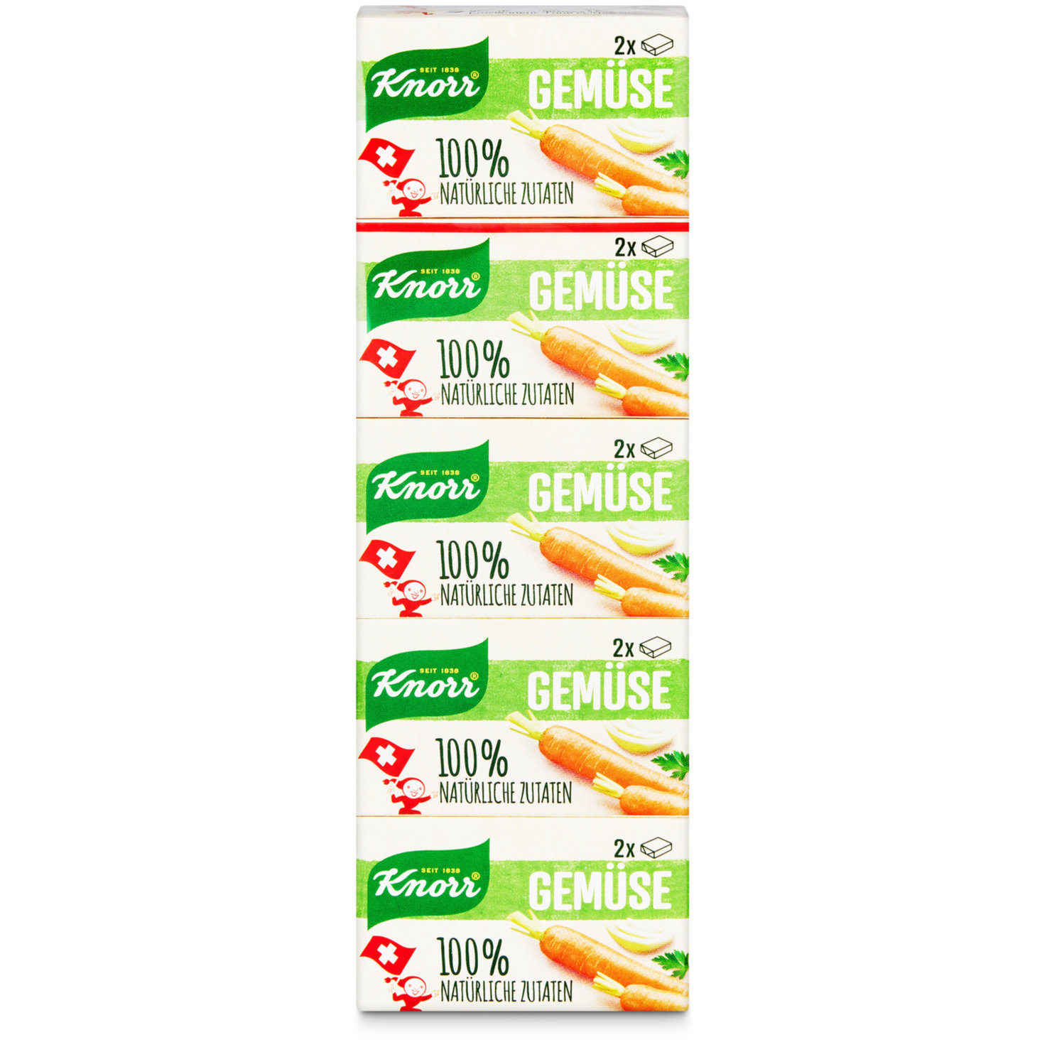 Knorr mit 100% natürlichen Zutaten Würfel Gemüsebouillon 109g