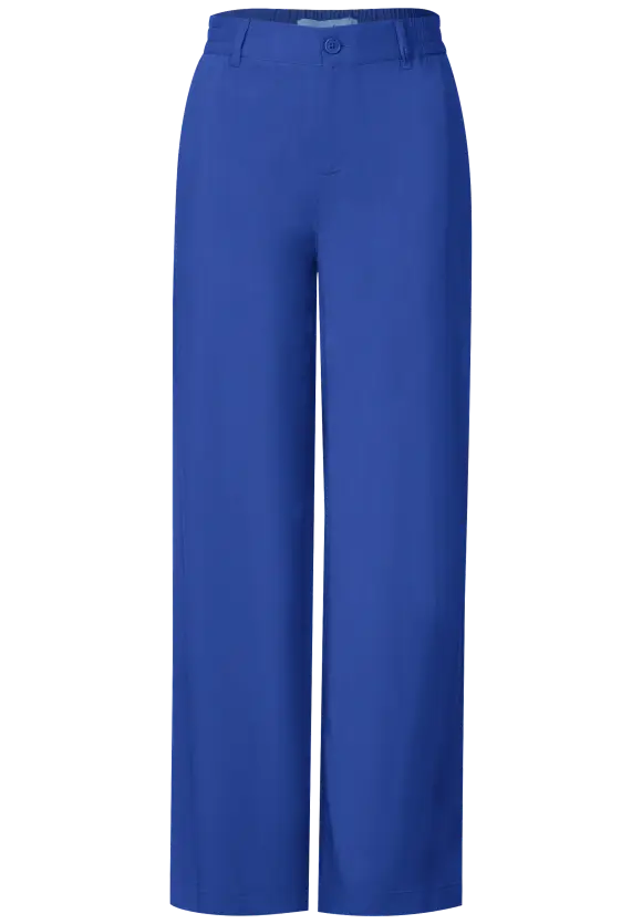 Loose Fit Viskosehose - fresh intense gentle blue
