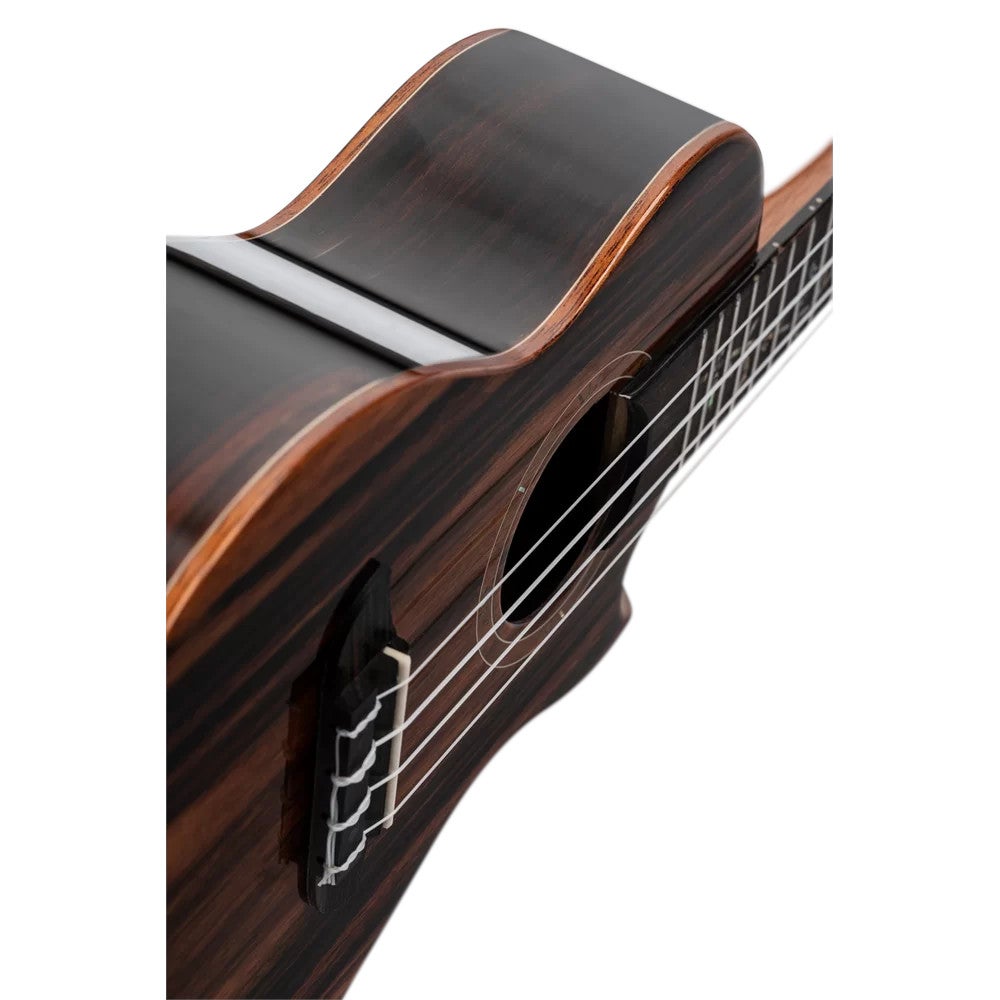 Ortega RUET-EB Elite Series Concert Size Ukulele Ebony elektrisch-akoestische concert ukelele met gigbag