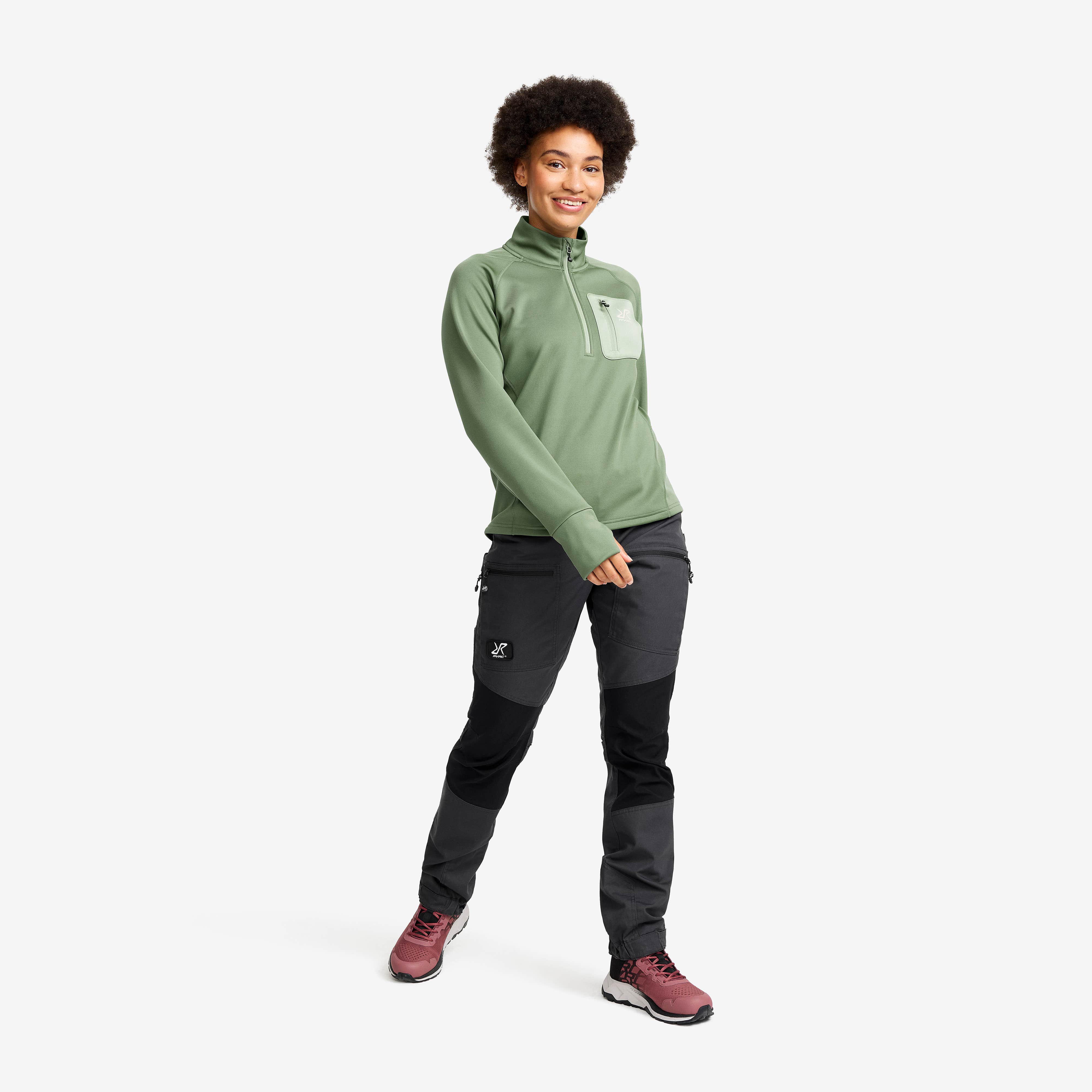 Evolution Half-zip Stretch Fleece Dame Dusty Green