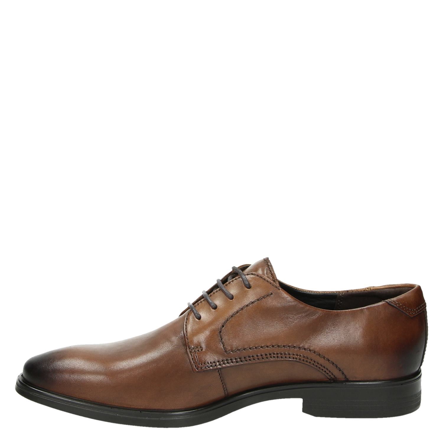 Melbourne heren veterschoen Ecco Cognac