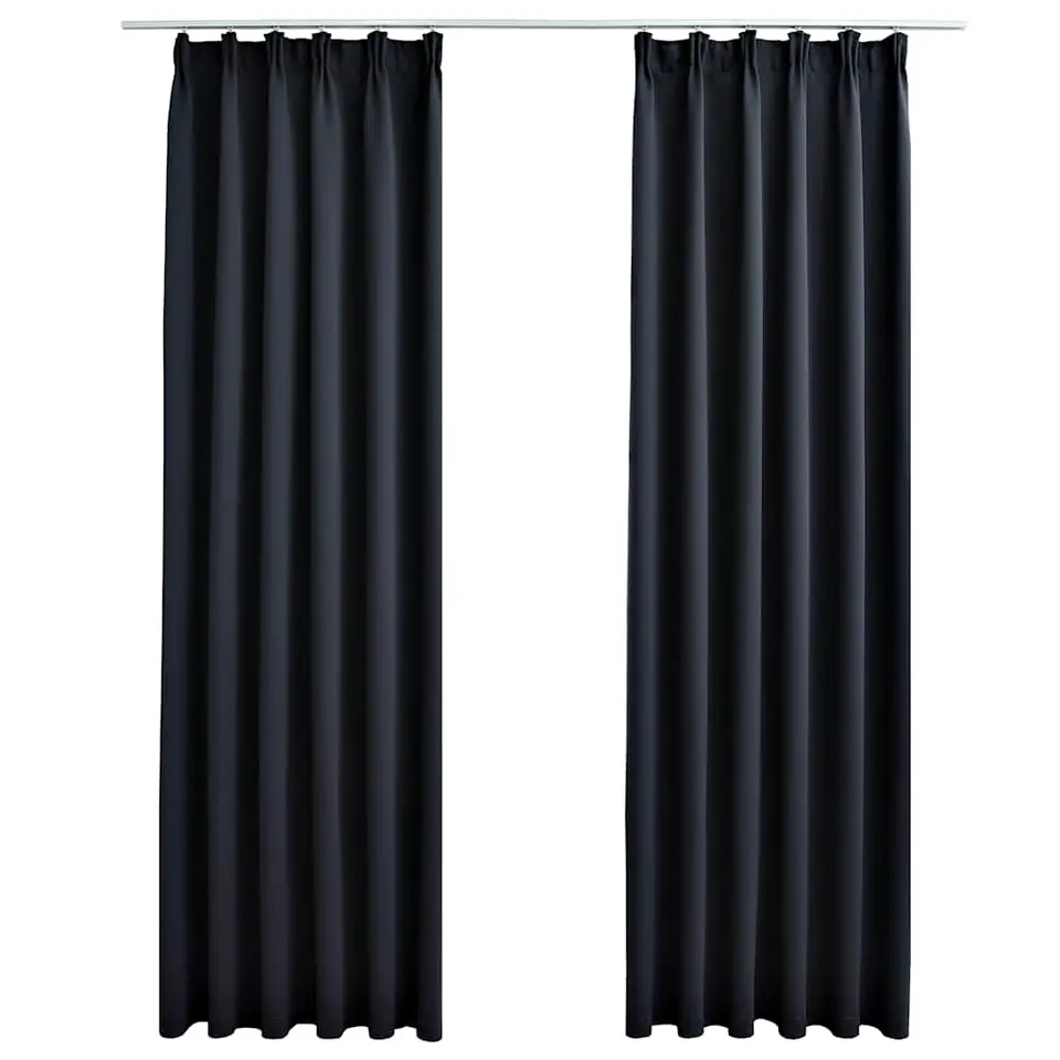 vidaXL - Gordijn - Antraciet - Stof - 140 x 245 cm