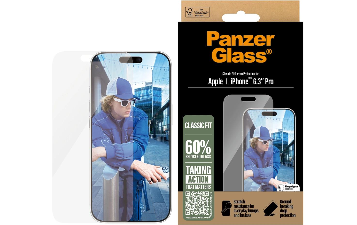 Displayschutz Classic Fit iPhone 16 ProDisplay-Schutzfolie für das Apple iPhone 16 Pro