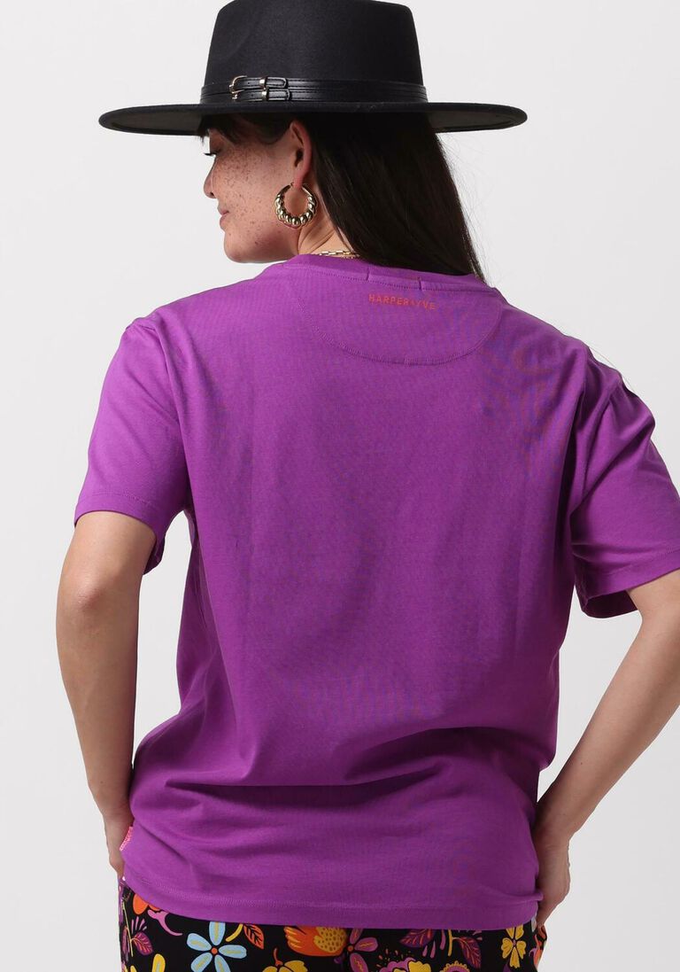 HARPER & YVE paarse harper & yve t-shirt smiley-ss