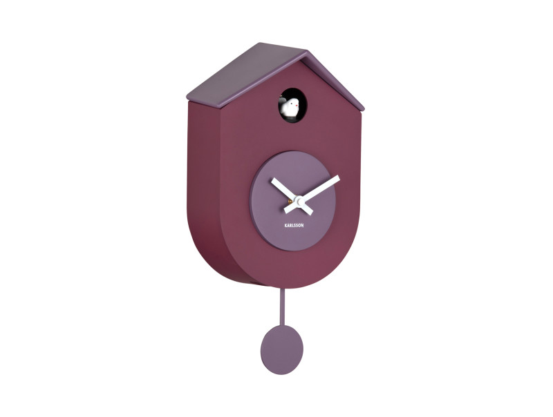 Wall Clock Grato Cuckoo KA6026BK Black & warm grey