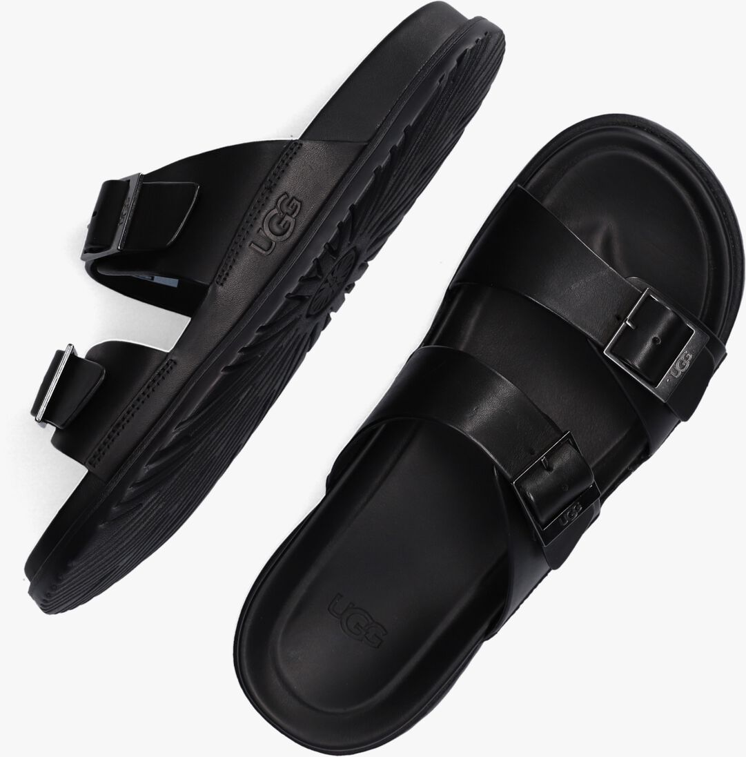 zwarte ugg slippers m wainscott buckle slide