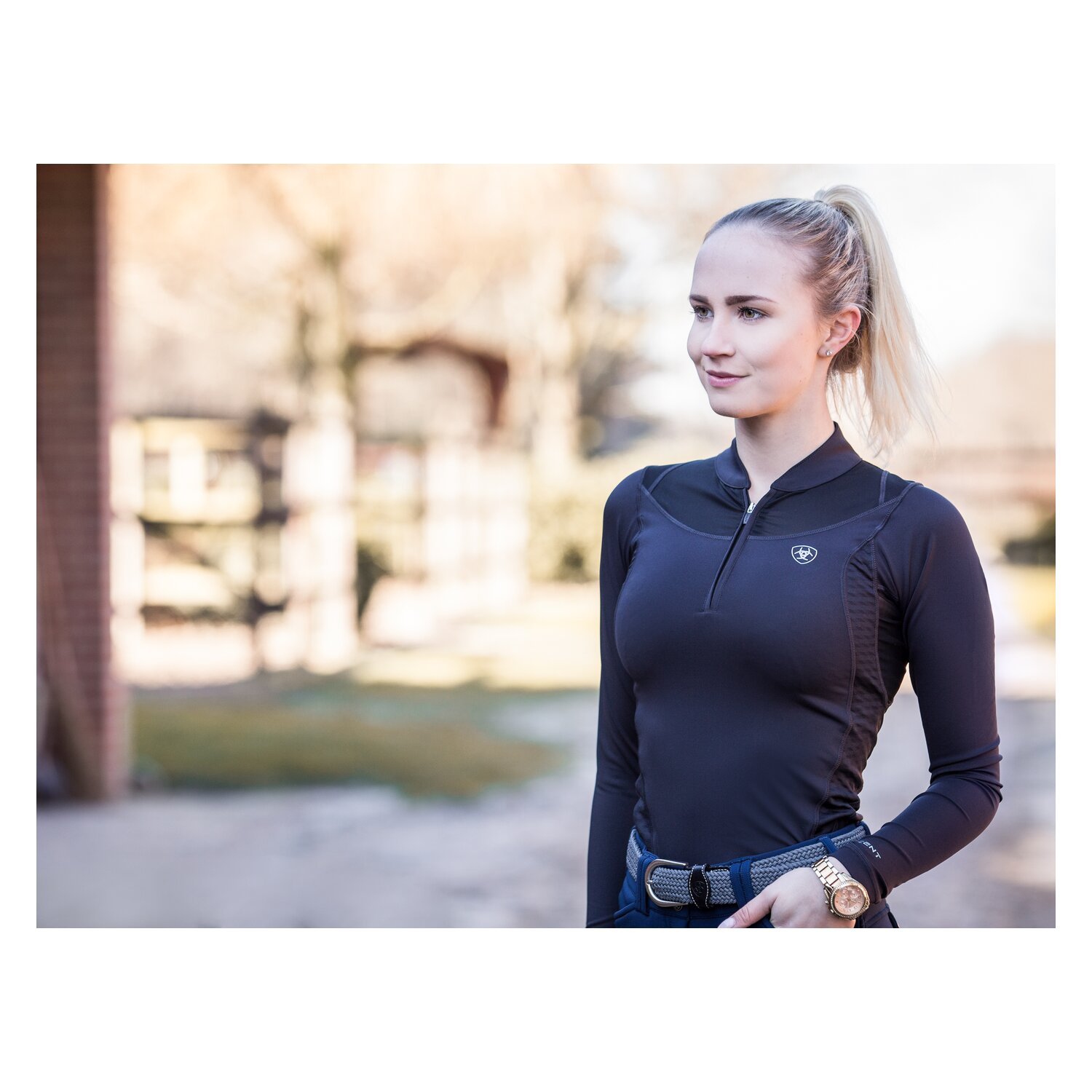 ARIAT Funktionsshirt Ascent 1/4 Zip  - black