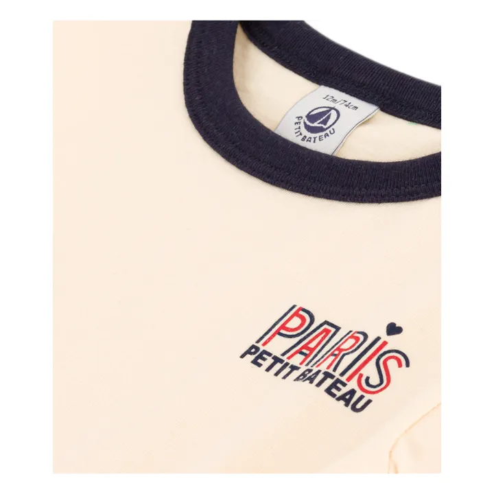 Petit Bateau T-shirt Manitou Paris | Ecru