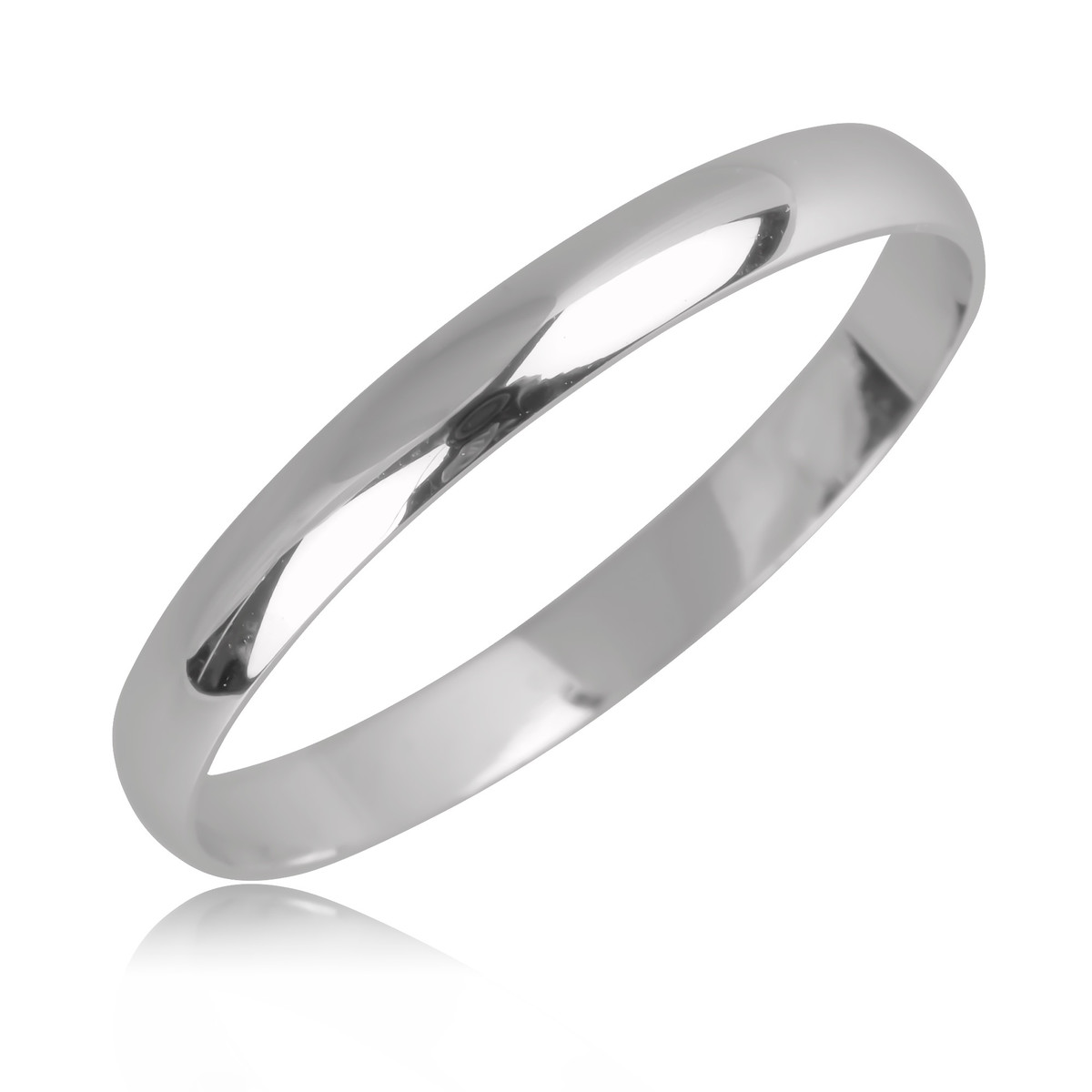 Bague argent rhodié alliance 3MM