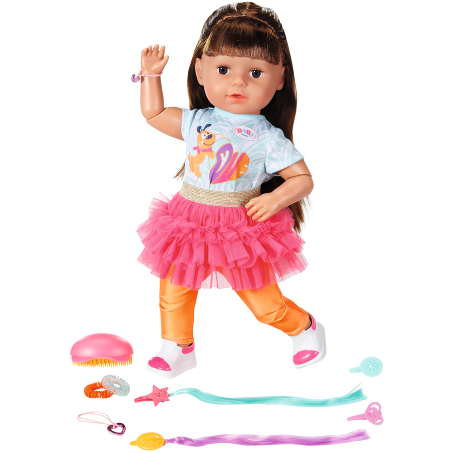 Zapf BABY born® Sister Style & Play brunette 43 cm
