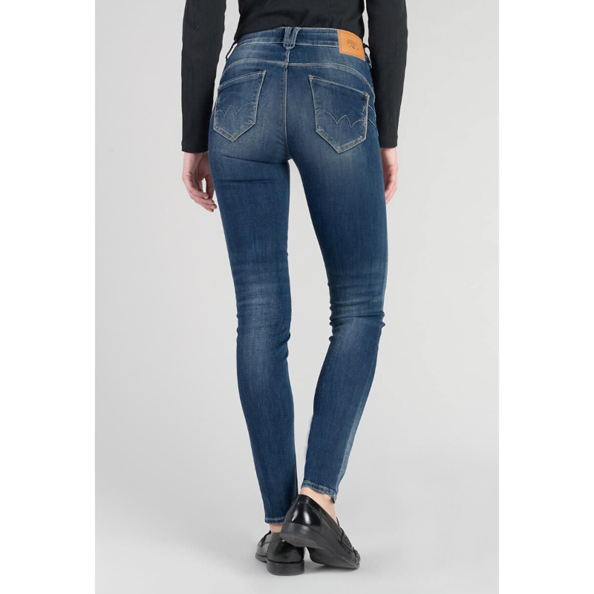 LE TEMPS DES CERISES<br>Calça jeans slim com cintura alta
