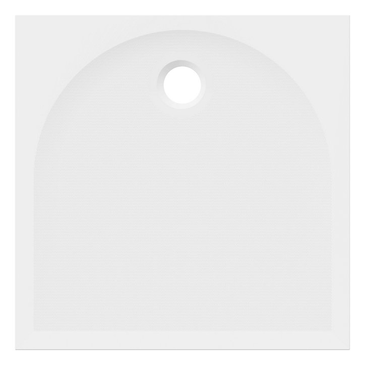 Receveur de douche 90 x 100 cm, résine, blanc, GoodHome Cavally