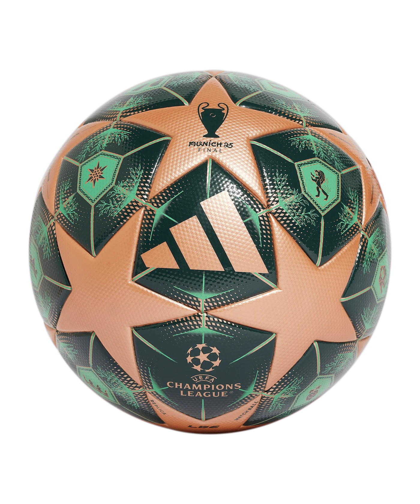 adidas UCL Final Ball München 2025 Trainingsball Braun Grün