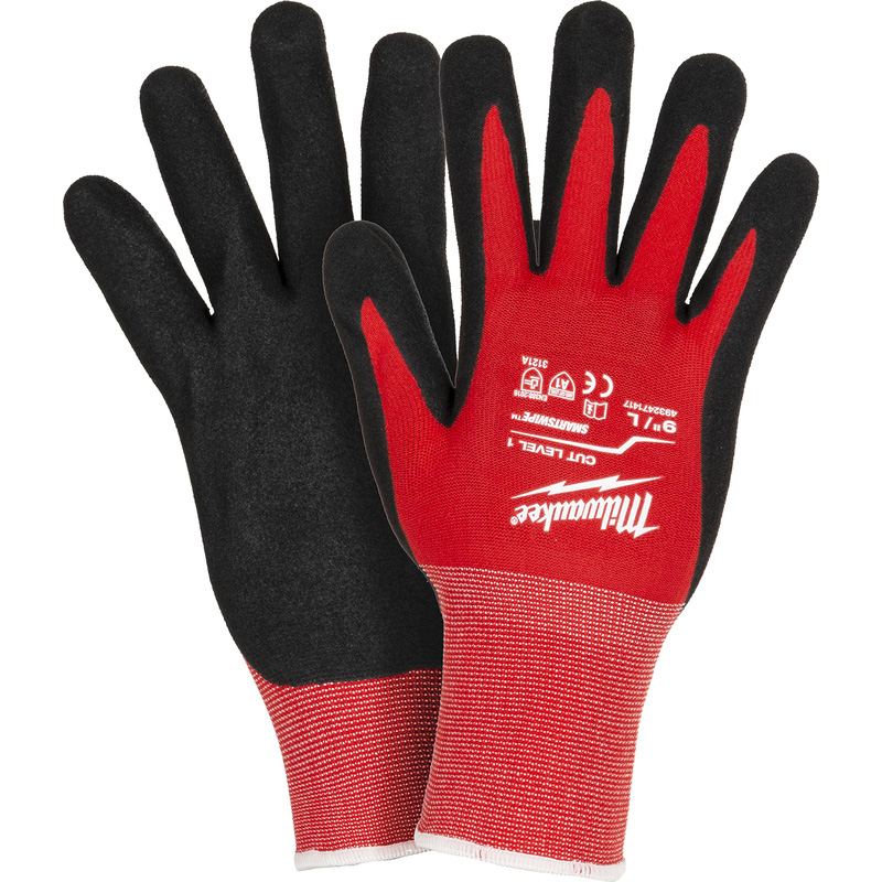 Milwaukee gedipte werkhandschoenen snijklasse 1/A 10/XL