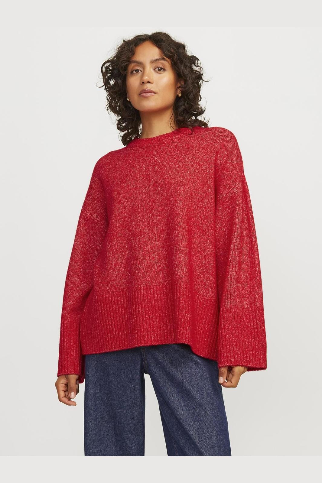 Jjxx Jxollie Diverse Crew Neck Knit Sn 4637707 racing red vanilla ice