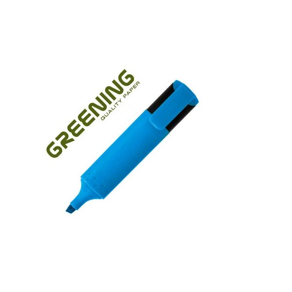 Greening Marcador Fluorescente Ponta Biselada Azul