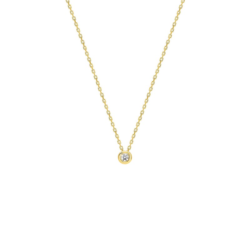 Collier Femme - Or 18 Carats - Diamant 0,04 Carats - Longueur : 42 cm
