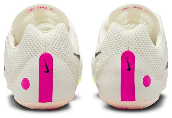Chaussures d'Athlétisme Unisexe Nike Zoom Rival Sprint Blanc Rose Jaune